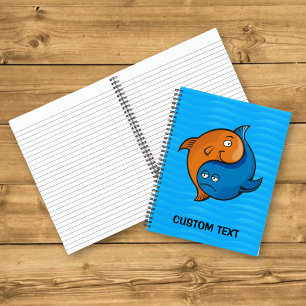 Yin Yang Fisch Cartoon Notizbuch