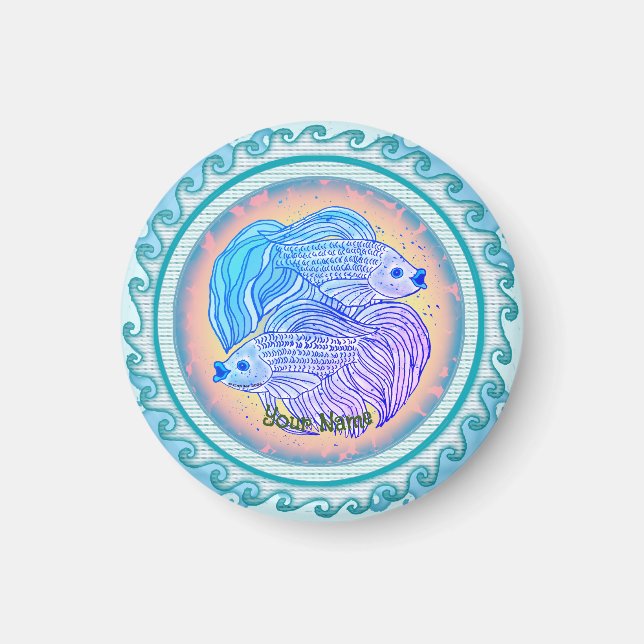 Yin Yang Fisch  Magnet (Vorne)
