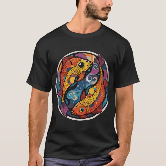 Yin-Yang-Fisch! T-Shirt (Vorderseite)