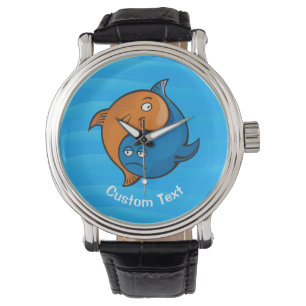 Yin Yang Fish Cartoon Armbanduhr