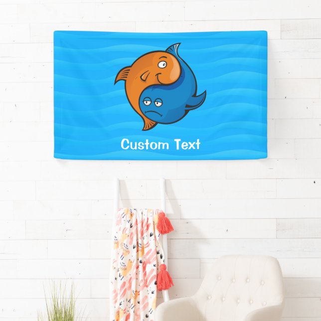 Yin Yang Fish Cartoon Banner (Insitu)