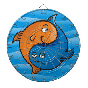 Yin Yang Fish Cartoon Dartscheibe