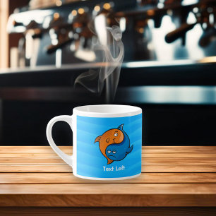 Yin Yang Fish Cartoon Espressotasse