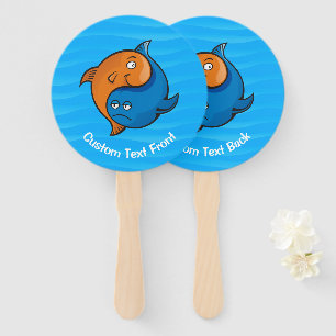 Yin Yang Fish Cartoon Fächer