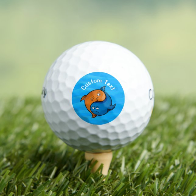 Yin Yang Fish Cartoon Golfball (Insitu T-Shirt)