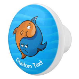 Yin Yang Fish Cartoon Keramik Knob Keramikknauf