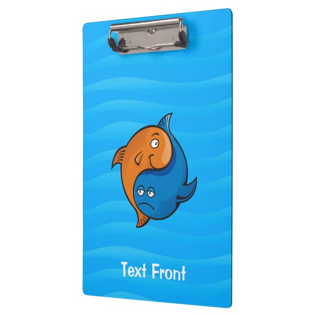 Yin Yang Fish Cartoon Klemmbrett (Links)