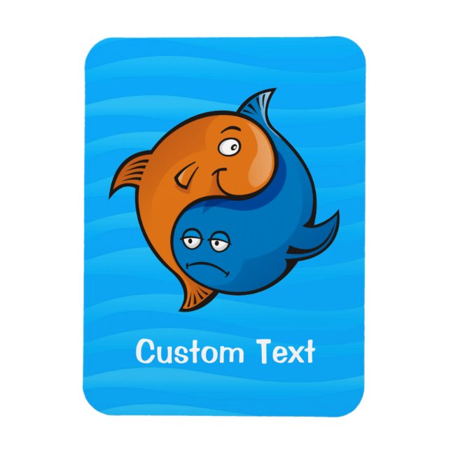 Yin Yang Fish Cartoon Magnet (Vertikal)