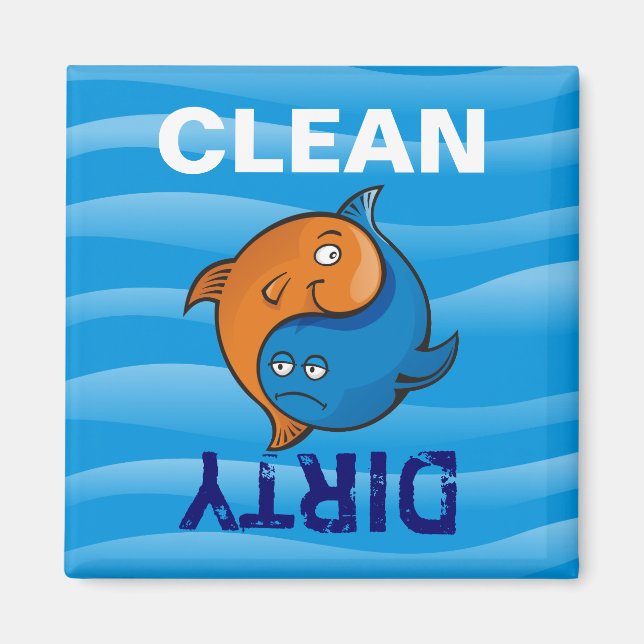 Yin Yang Fish Cartoon Magnet (Vorne)