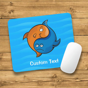 Yin Yang Fish Cartoon Mousepad
