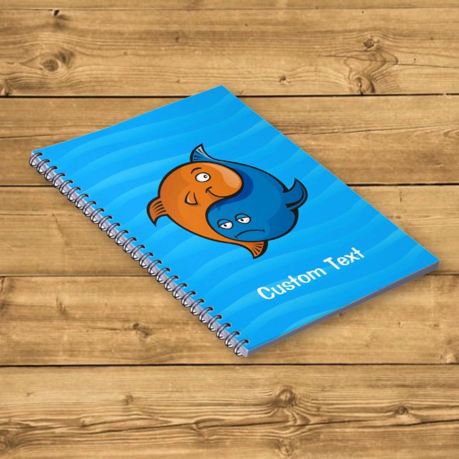 Yin Yang Fish Cartoon Notizblock (Von Creator hochgeladen)