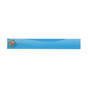 Yin Yang Fish Cartoon Rundum-Adressaufkleber