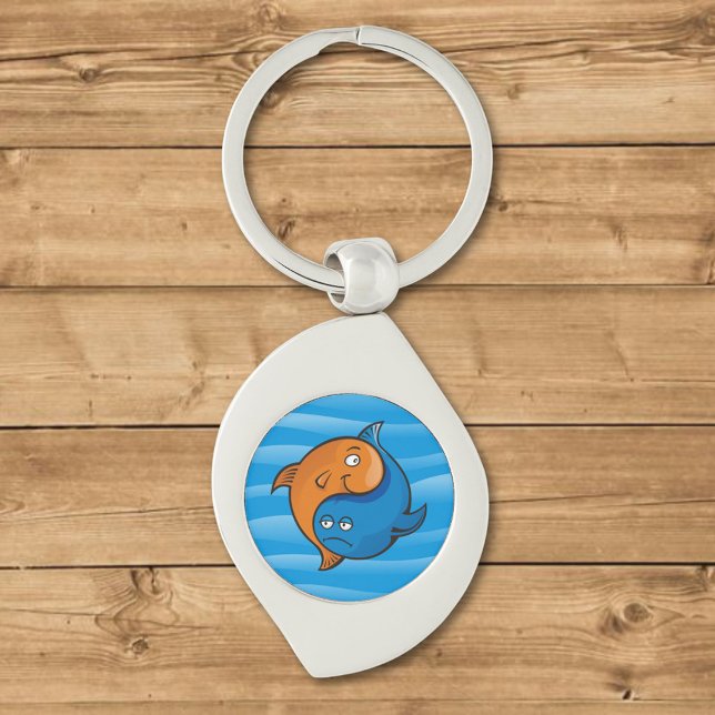 Yin Yang Fish Cartoon Schlüsselanhänger (Von Creator hochgeladen)