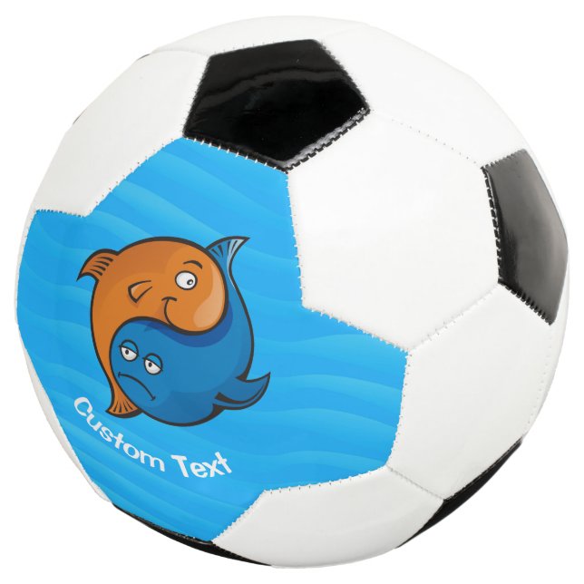 Yin Yang Fish Cartoon Soccer Ball (Dreiviertel)