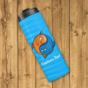 Yin Yang Fish Cartoon Thermal Tumbler Thermosbecher
