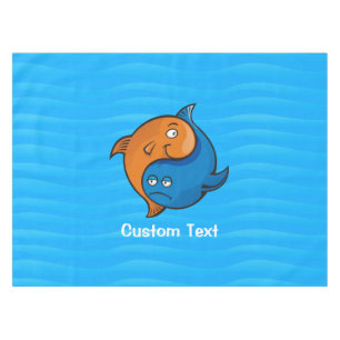 Yin Yang Fish Cartoon Tischdecke