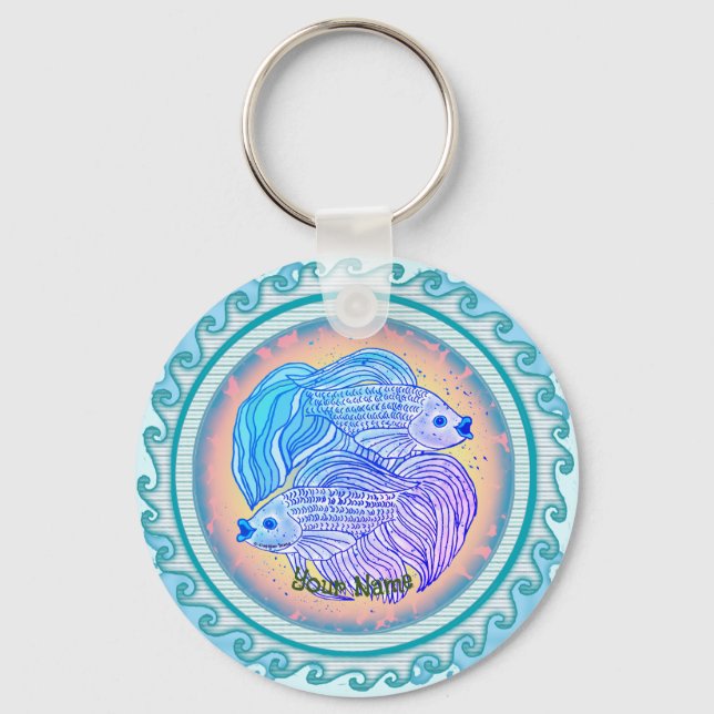 Yin Yang Fish Schlüsselanhänger (Vorderseite)