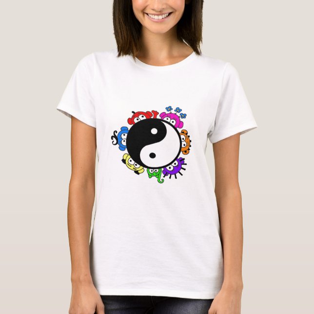 yin Yang-flüchtiger Blick ein Boo G. T-Shirt (Vorderseite)