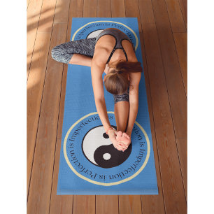 Yin Yang French Blue Workout, Pilates und Yogamatte