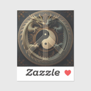 Yin Yang Friedenszeichen Aufkleber