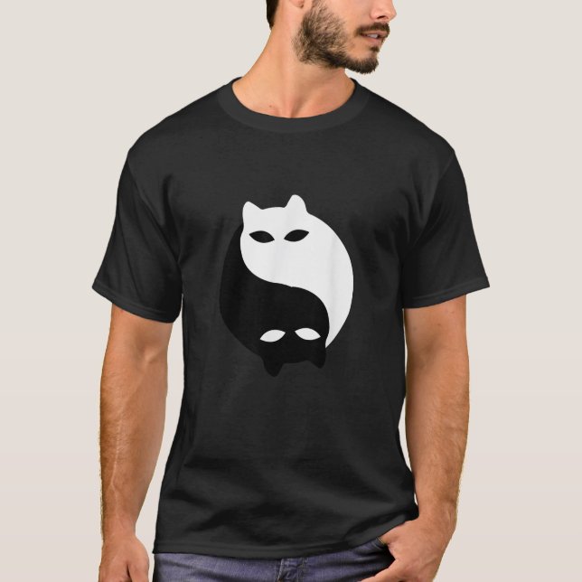 Yin Yang Funny Cat Yoga Zen Cat Owner Lover Cat Th T-Shirt (Vorderseite)