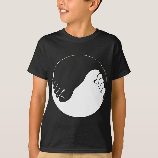 Yin Yang Füße T-Shirt (Vorderseite)