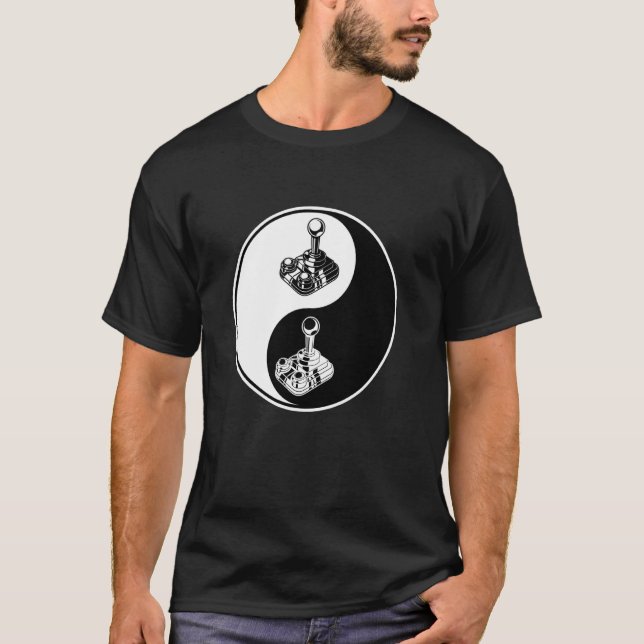 Yin Yang Gaming Videogames Controller Buddhist Z T-Shirt (Vorderseite)