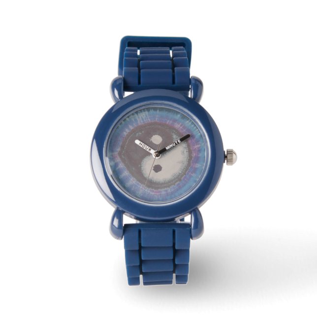 Yin Yang Gefärbte Krawatte Armbanduhr (Vorderseite)