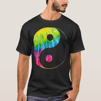 Yin Yang Gefärbte Krawatte T-Shirt