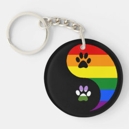 Yin-Yang Genderqueer Acrylic Keychain Schlüsselanhänger