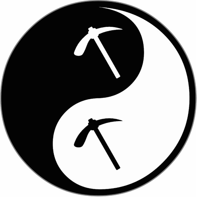 Yin Yang Geologie Fotoskulptur Ornament (Vorne)