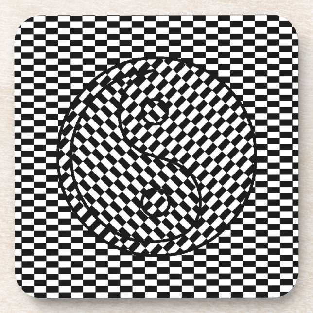 Yin Yang Getränkeuntersetzer (Vorderseite)