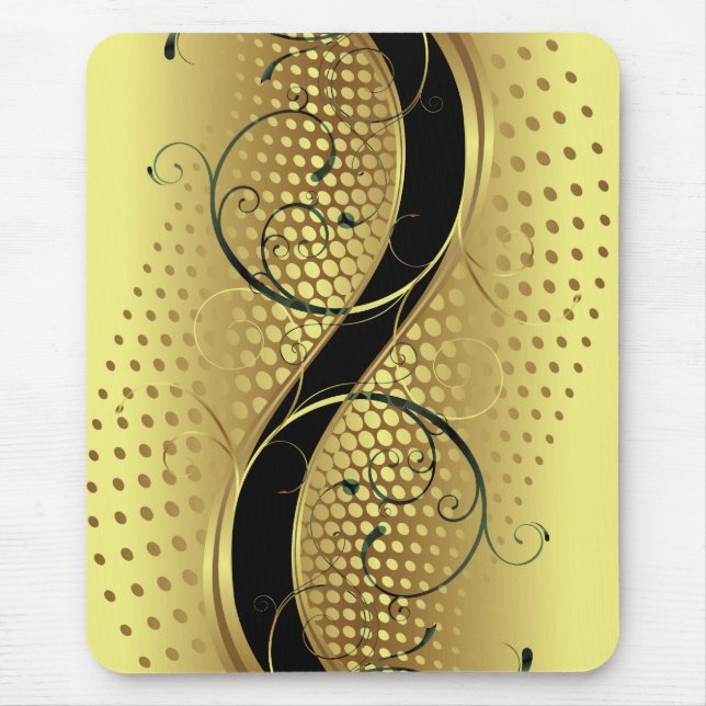 Yin Yang-Gold-Wirbel Mousepad (Vorne)