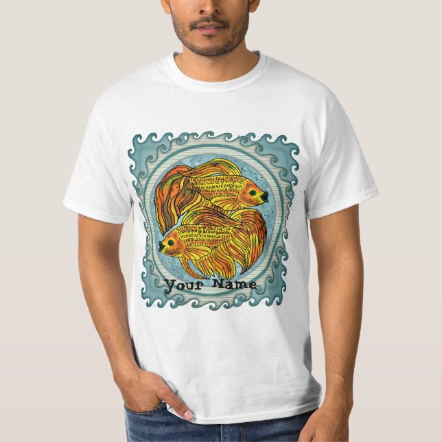 Yin Yang Goldfisch T-Shirt (Vorderseite)