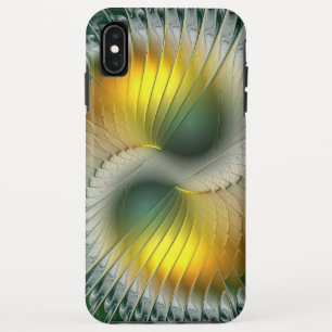 Yin Yang Green Yellow Abstraktes farbiges Fraktal Case-Mate iPhone Hülle
