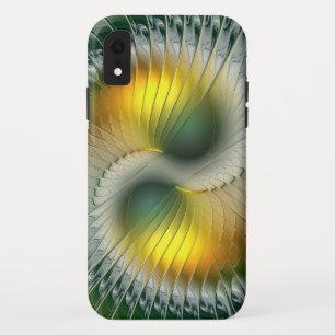 Yin Yang Grün Gelb Abstrakt Farbige Fraktale Case-Mate iPhone Hülle