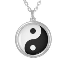 Yin Yang Halskette Schwarzweiss
