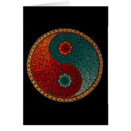 Yin Yang handgemalte Mandala