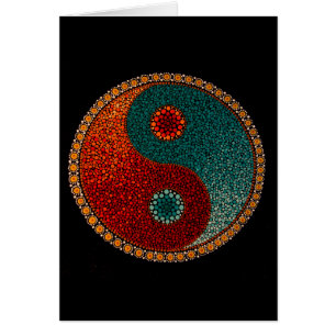 Yin Yang handgemalte Mandala