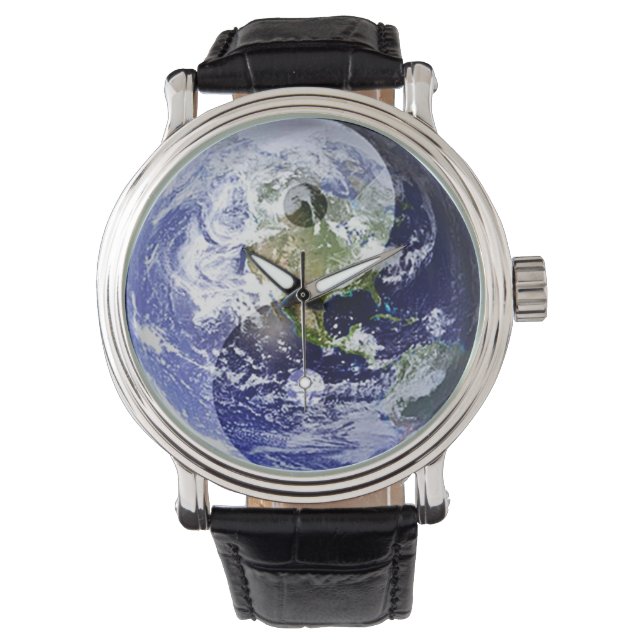 Yin-Yang Harmony auf unserem Planeten Armbanduhr (Vorderseite)