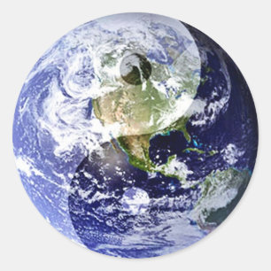 Yin-Yang Harmony auf unserem Planeten Runder Aufkleber