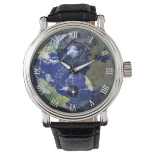 Yin-Yang Harmony auf unserem Planeten W/ Clockface Armbanduhr