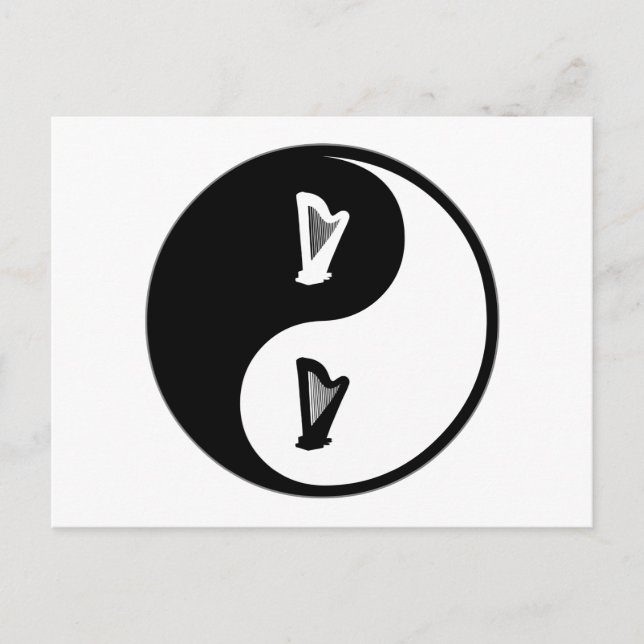 Yin Yang Harp Postkarte (Vorderseite)