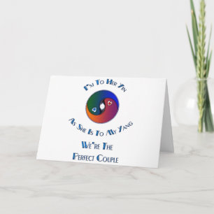 Yin Yang hat ihn zu ihrem Verse Feiertagskarte