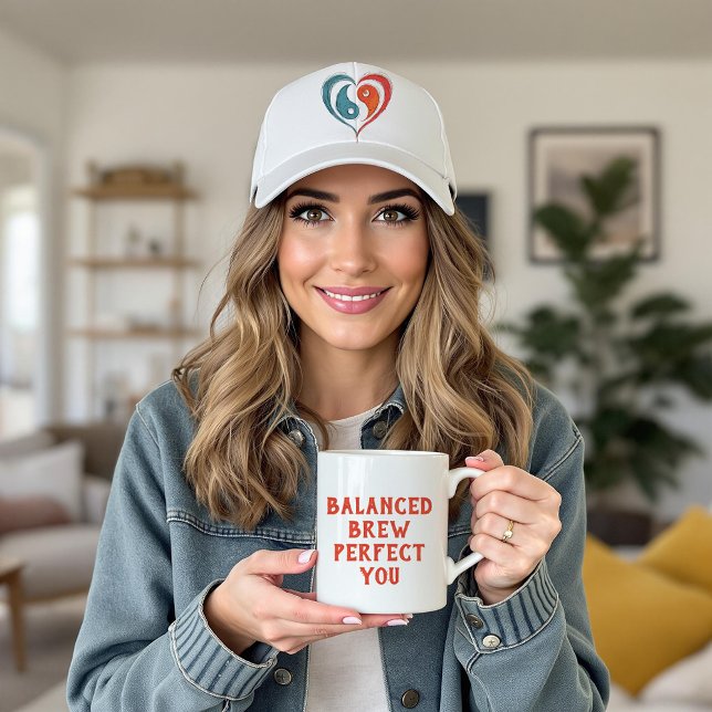 Yin Yang Heart Artistic Balance Kaffeetasse (Von Creator hochgeladen)