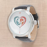 Yin Yang Heart Artistic Leather Armbanduhr<br><div class="desc">Mit dieser eleganten Yin Yang Herzuhr stärken Sie Ihren Stil. Mit einem von Hand gezeichnet Design aus Yin-Yang-Symbolen, das ein Herz bildet, symbolisiert diese Uhr Balance, Liebe und Harmonie. Sie ist mit einem schlanken Lederband gepaart und eignet sich perfekt für den Alltag oder als bedeutendes Geschenk für einen besonderen Gast....</div>