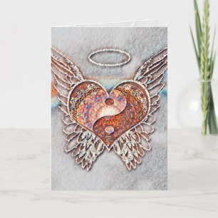 Yin Yang Heart Graphic Arts Card Karte