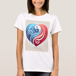 Yin Yang Heart - Harmonie in Liebe Grafischer T -  T-Shirt