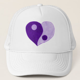 Yin Yang Heart (Lila/Lilac) Truckerkappe