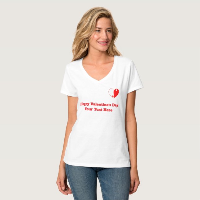 Yin Yang Heart Love Design – Balance & Harmony T-Shirt (Vorderseite Vollansicht)